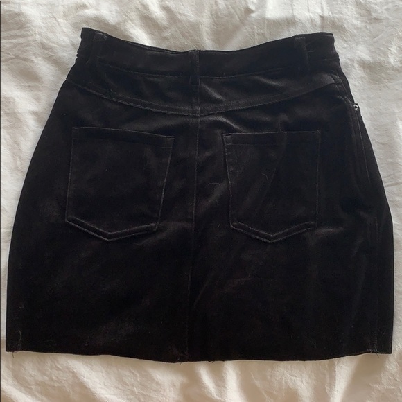 Forever 21 Black Velvet Skirt - Picture 3 of 5